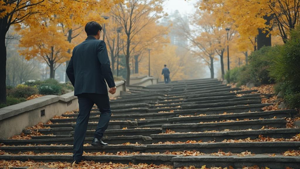 계단 오르기 무릎에 긍정적인 접근법으로 건강한 습관 만들기